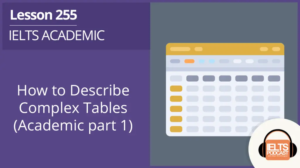 How to Describe Complex Tables for IELTS