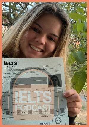 She passed the IELTS exam